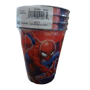 4ct x3 Spiderman Plastic Marvel Party Cups New Spider-man Plastic Tumbler 10 oz